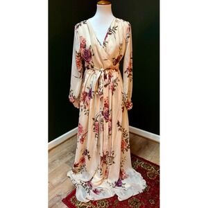 BalticBørn Ivory Floral Lydia Maxi Dress Women's XL